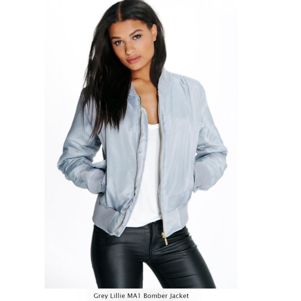 Grey/silver bomber jacket